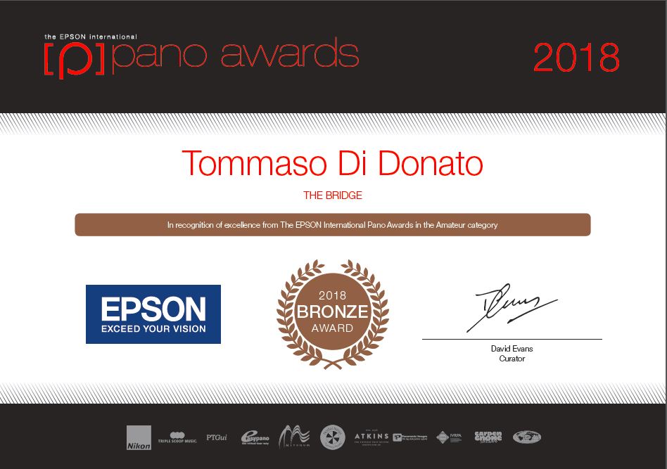 Bronze award at Epson Pano Awards 2018